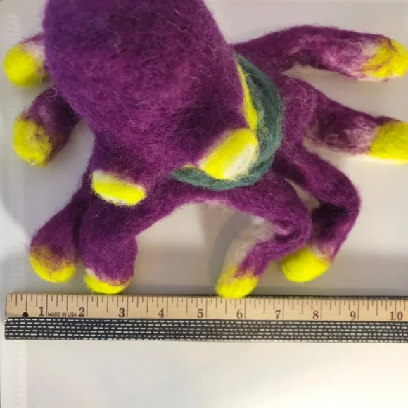 OOAK Hand-Felted purple octopus teacher art Waldorf fantasy ocean storytelling